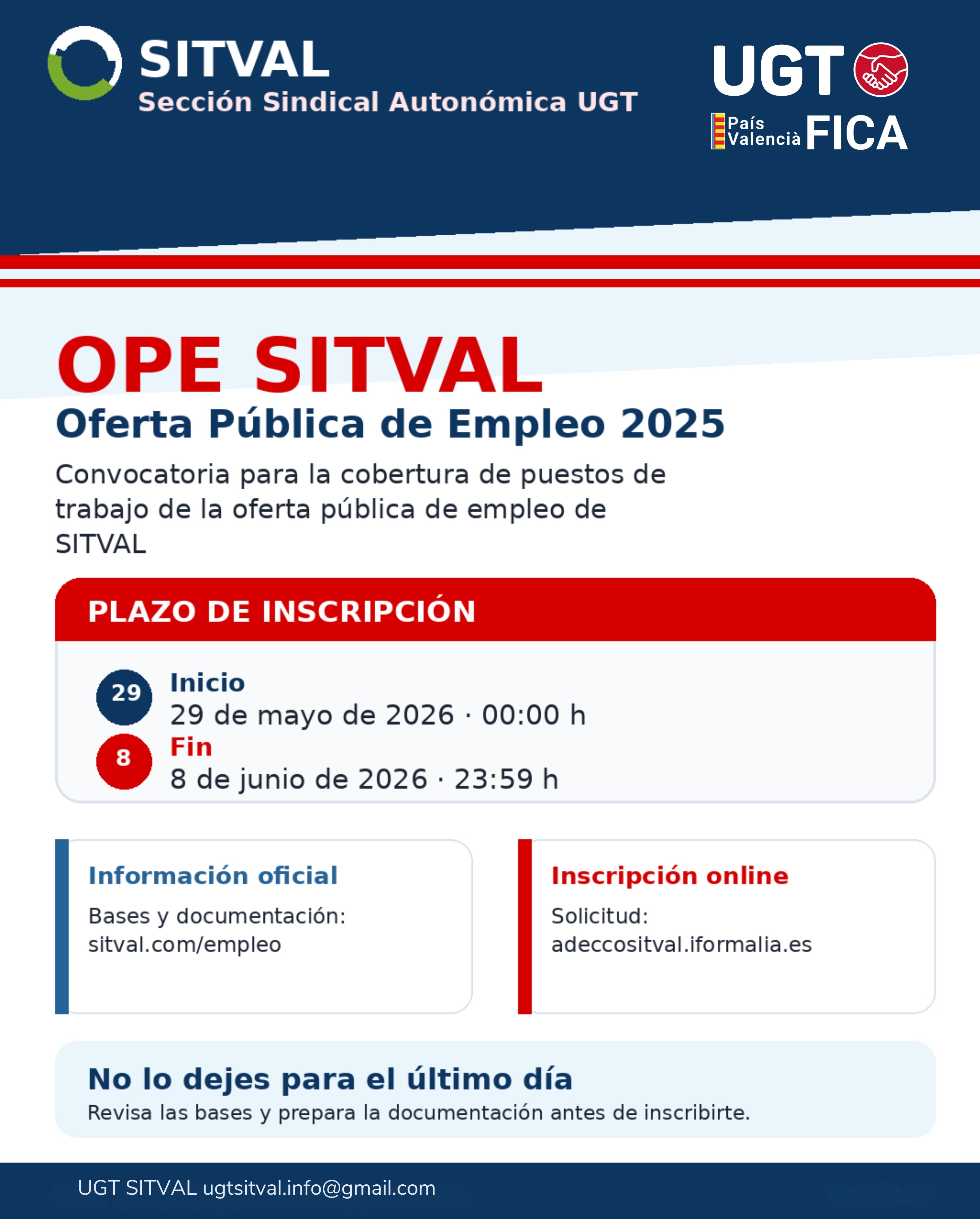 OPE SITVAL - Oferta Pública de Empleo 2025